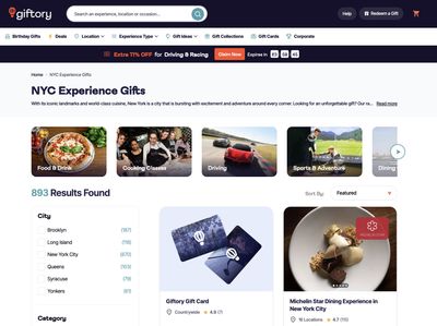 Giftory.com — NYC Experience Gifts, browse and search